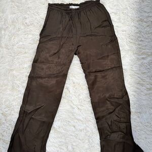Zara Silky Brown Pants for Women
